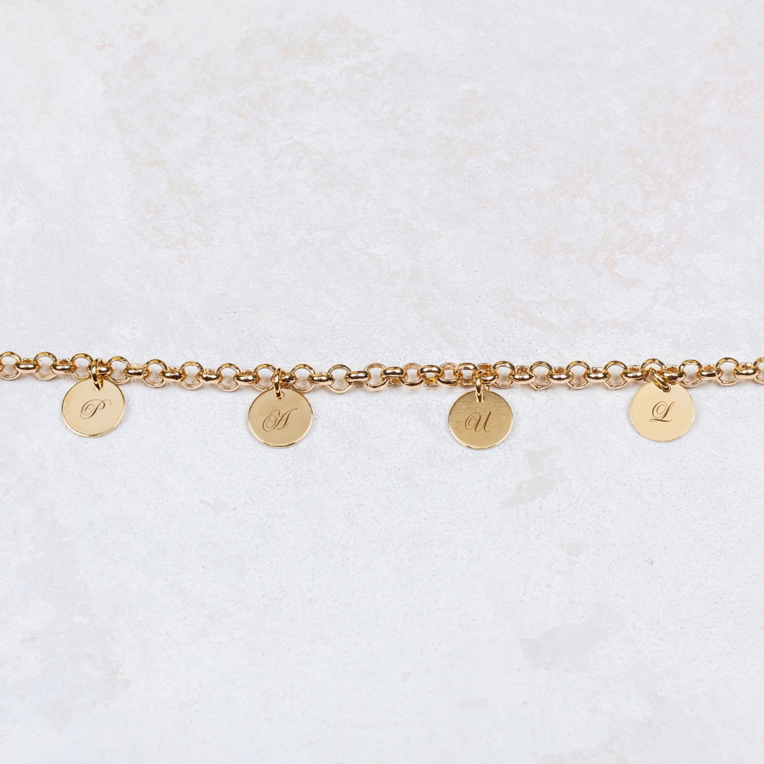 Armband Paul - 4 Medaillen - Personalisierbar