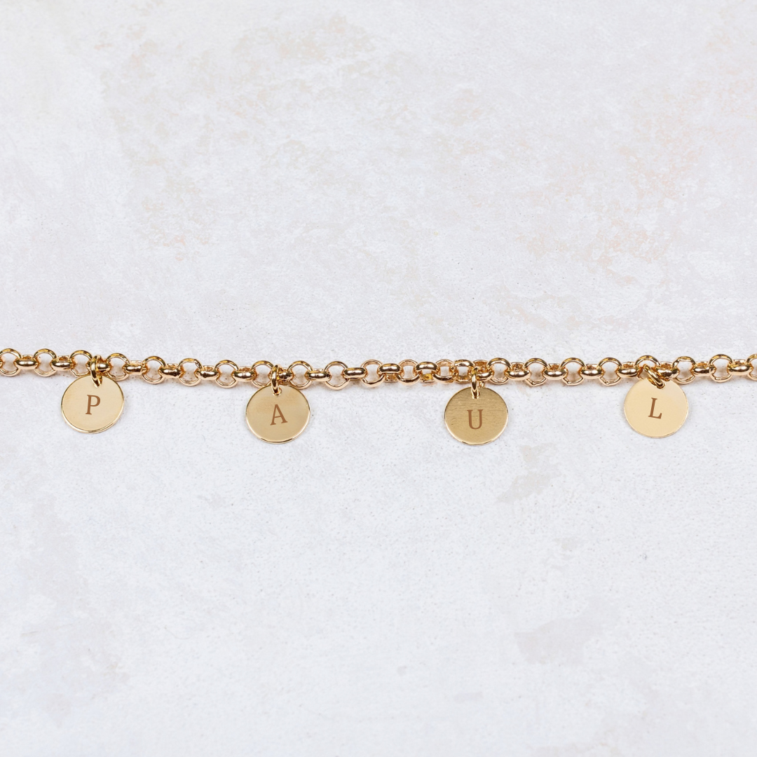 Armband Paul - 4 Medaillen - Personalisierbar