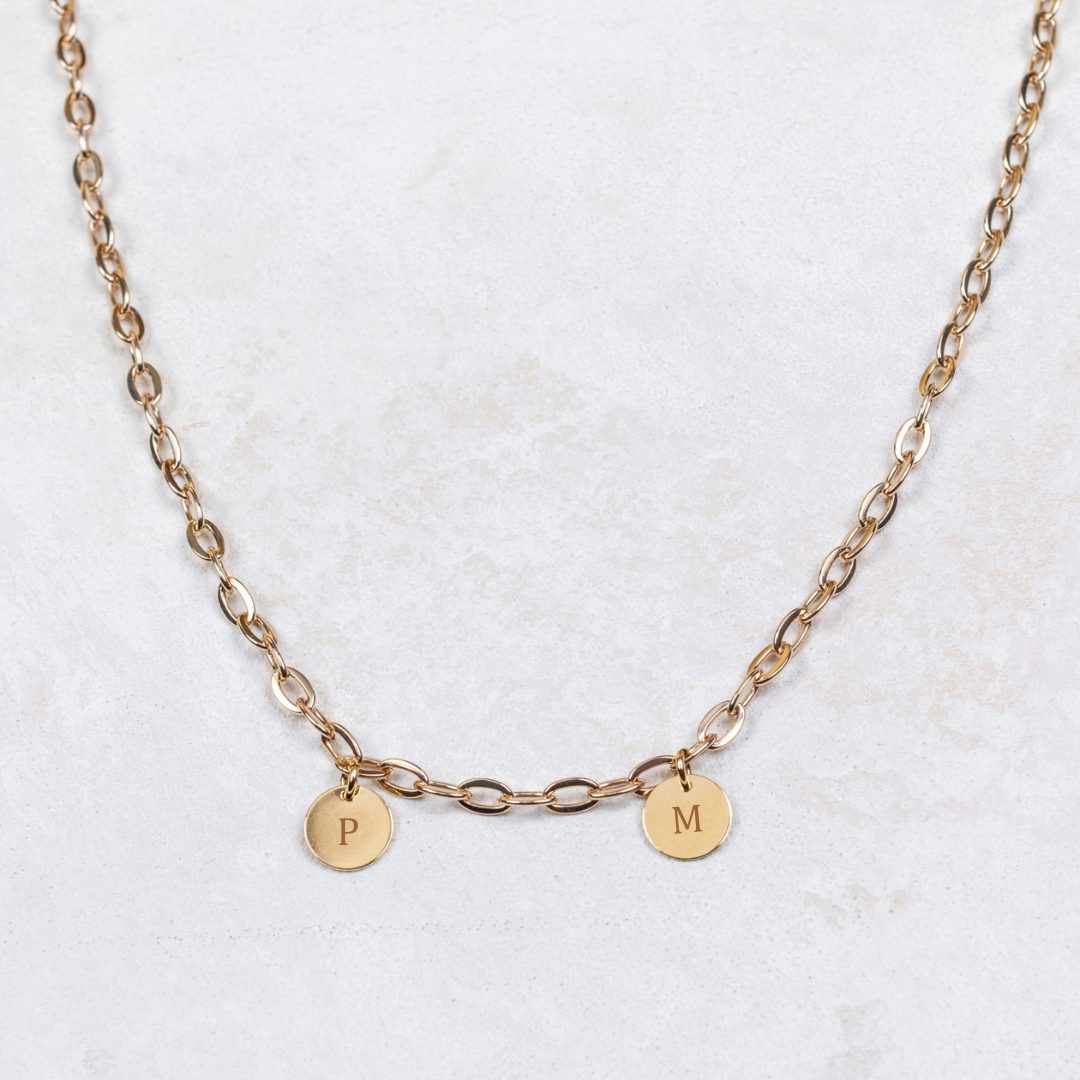 Collar Côme - 2 medallas - Personalizable