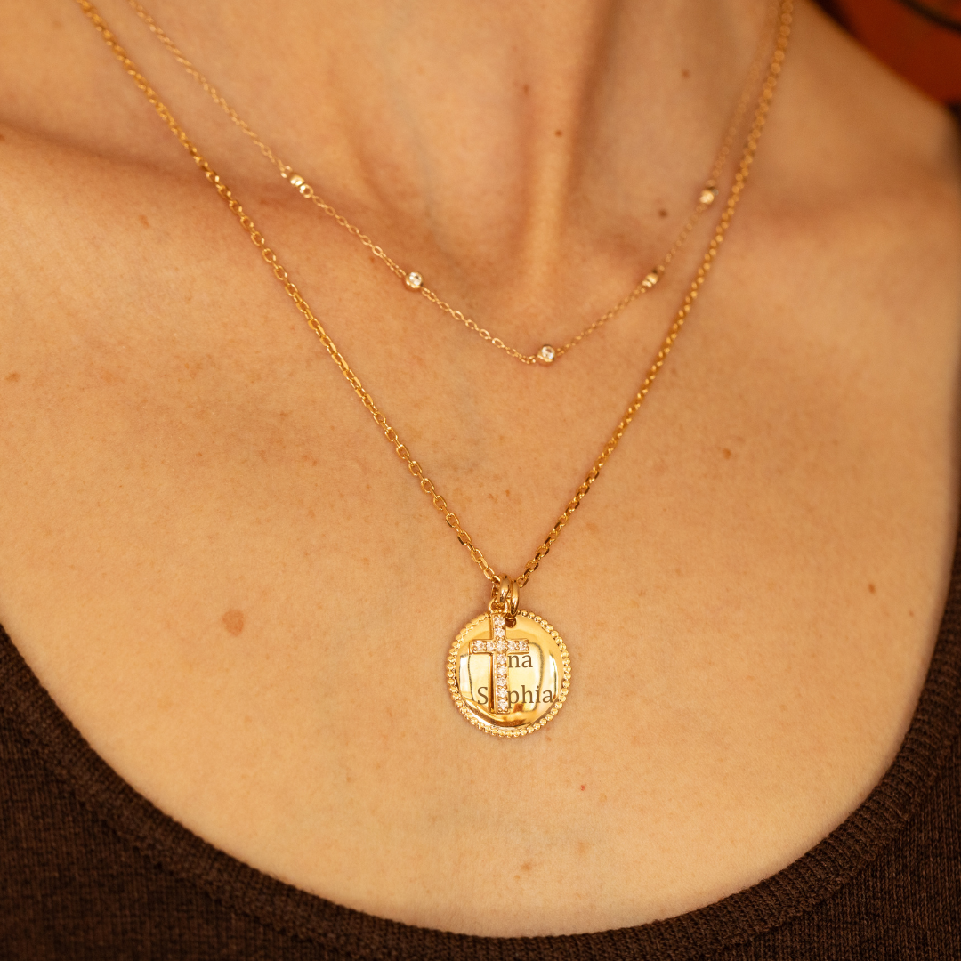 Gabriel-ketting - Met edelstenen - Personaliseerbaar