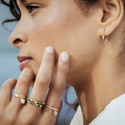 boucles d'oreilles chaîne perles d'eau douce