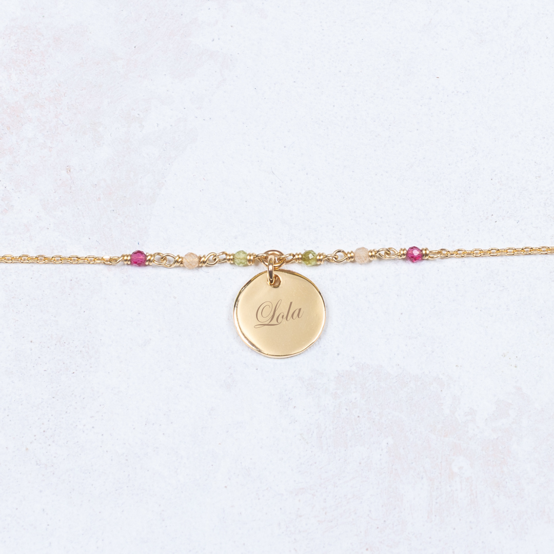 Capucine Bracelet - Hammered - Agrumes - Personalized