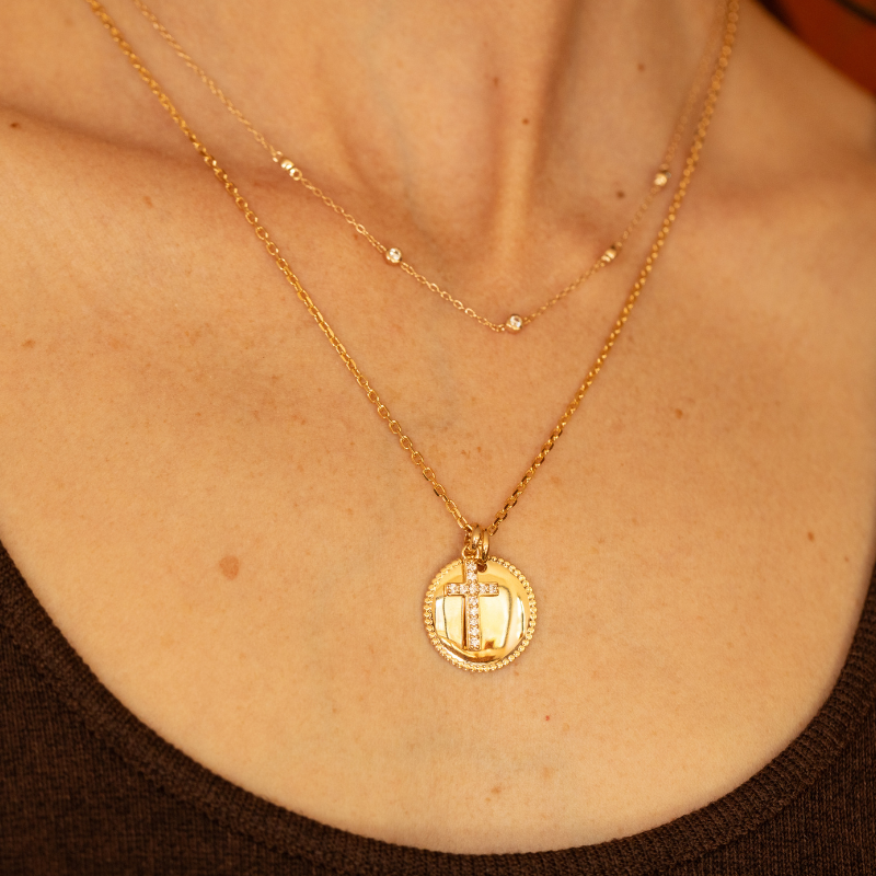Gabriel-ketting - Met edelstenen - Personaliseerbaar