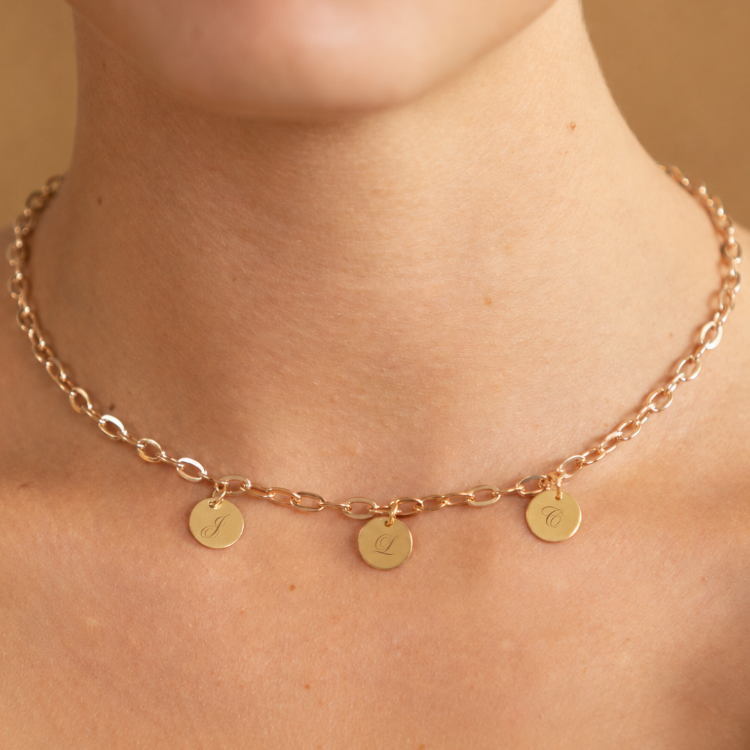Collana Côme - 3 medaglie - Personalizzabile