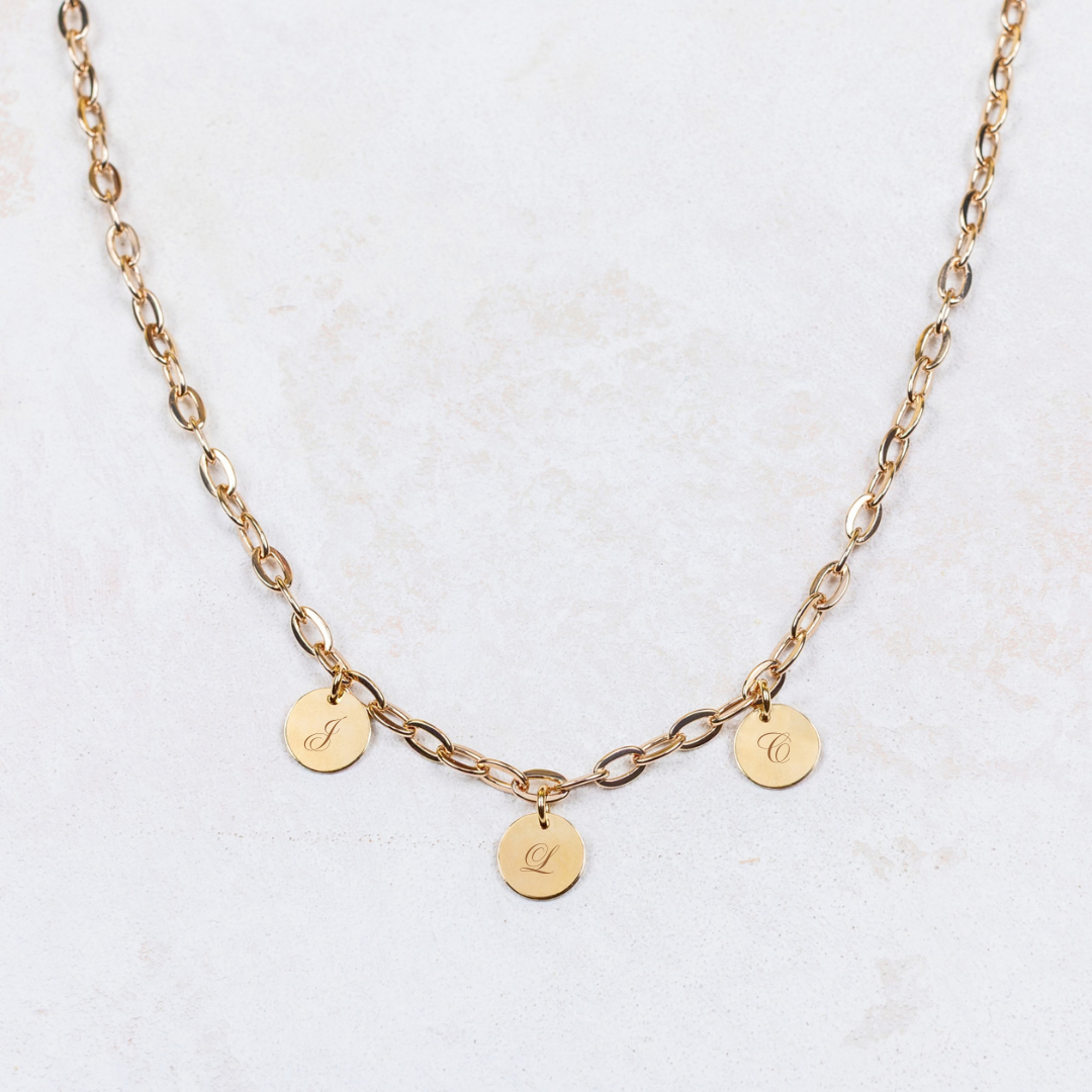 Collana Côme - 3 medaglie - Personalizzabile