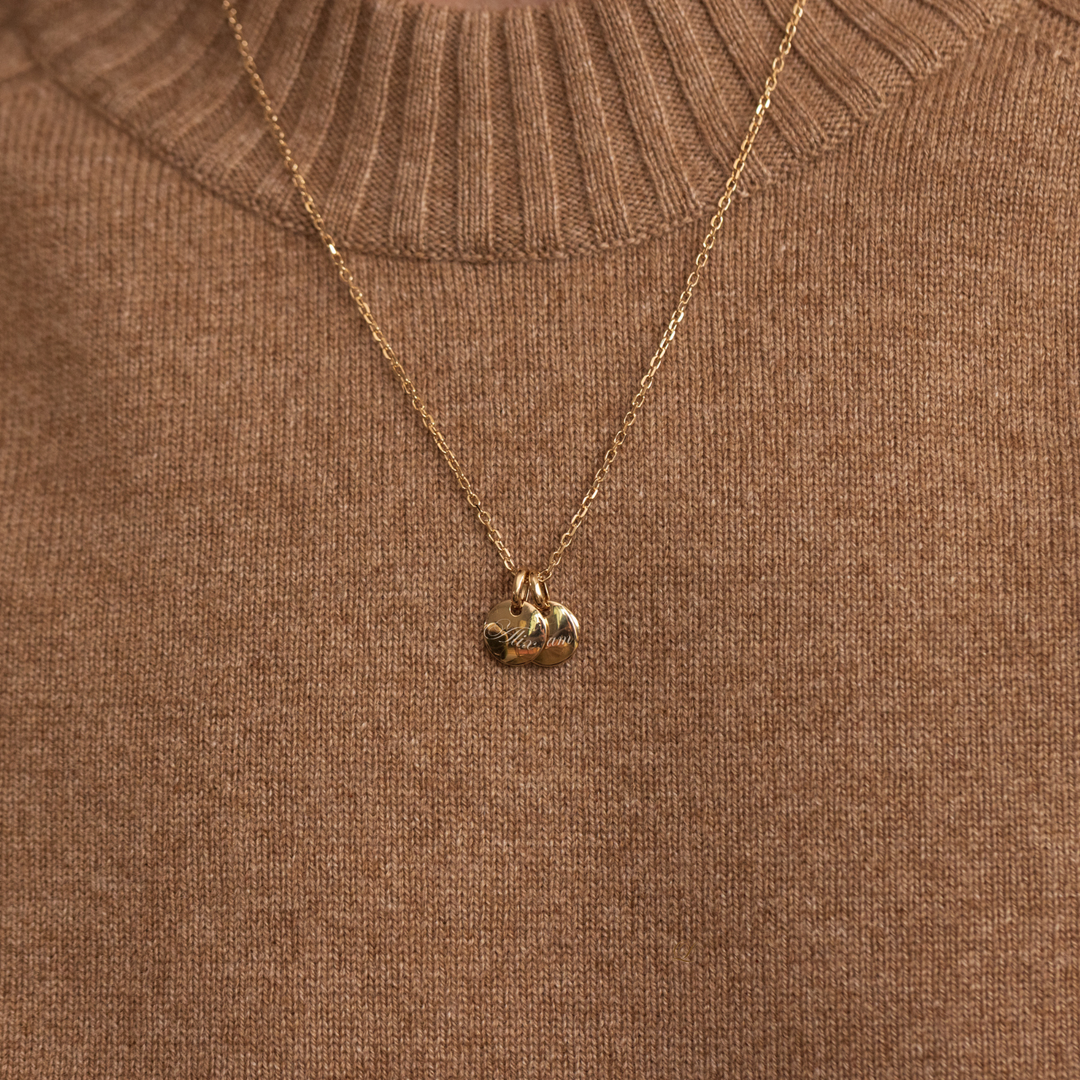 Collier Albane - Personnalisable - 2 médailles