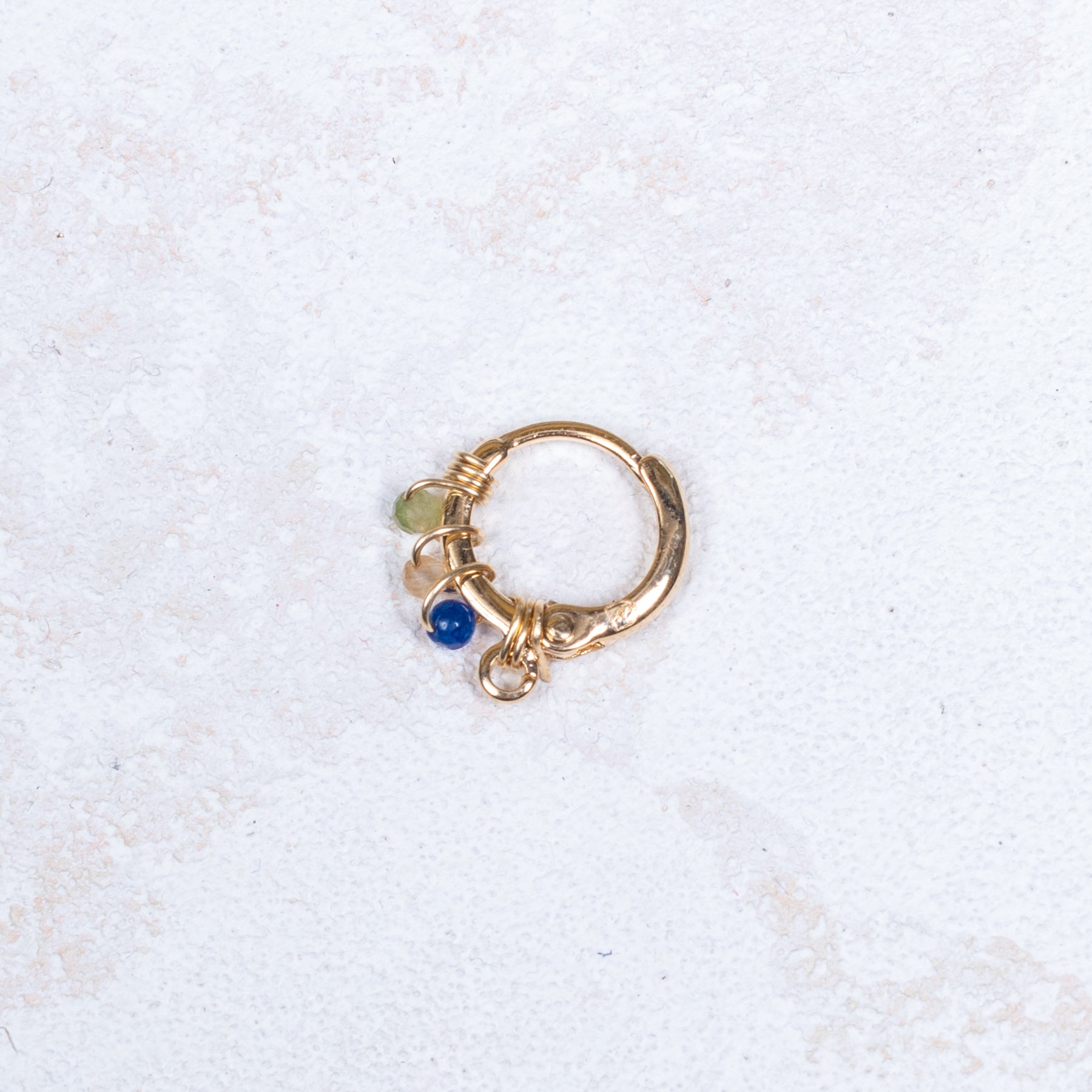 Oorbel Zoé - Aventurijngroen - Marineblauw - Per stuk