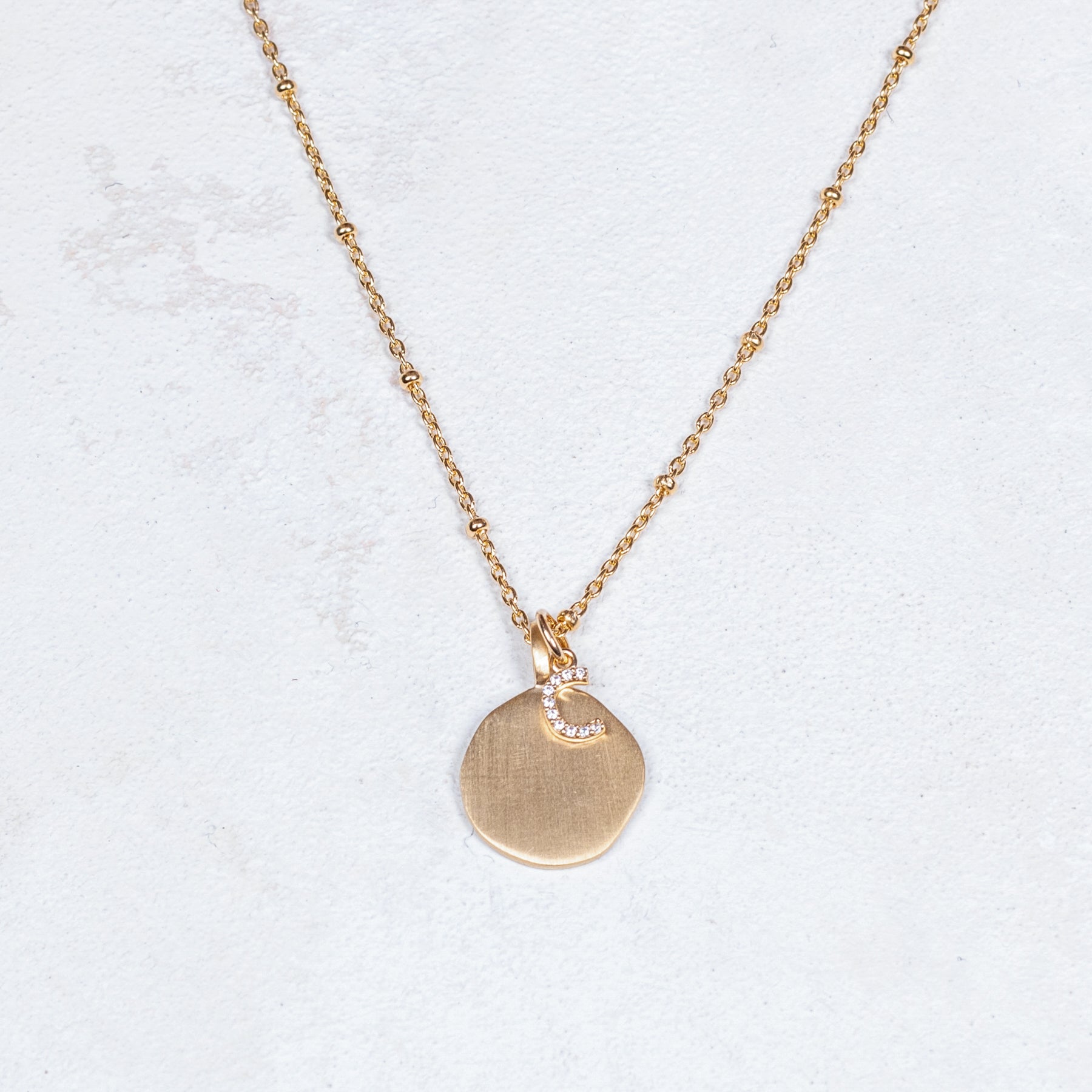 Collana con iniziale - Modello piccolo con medaglietta