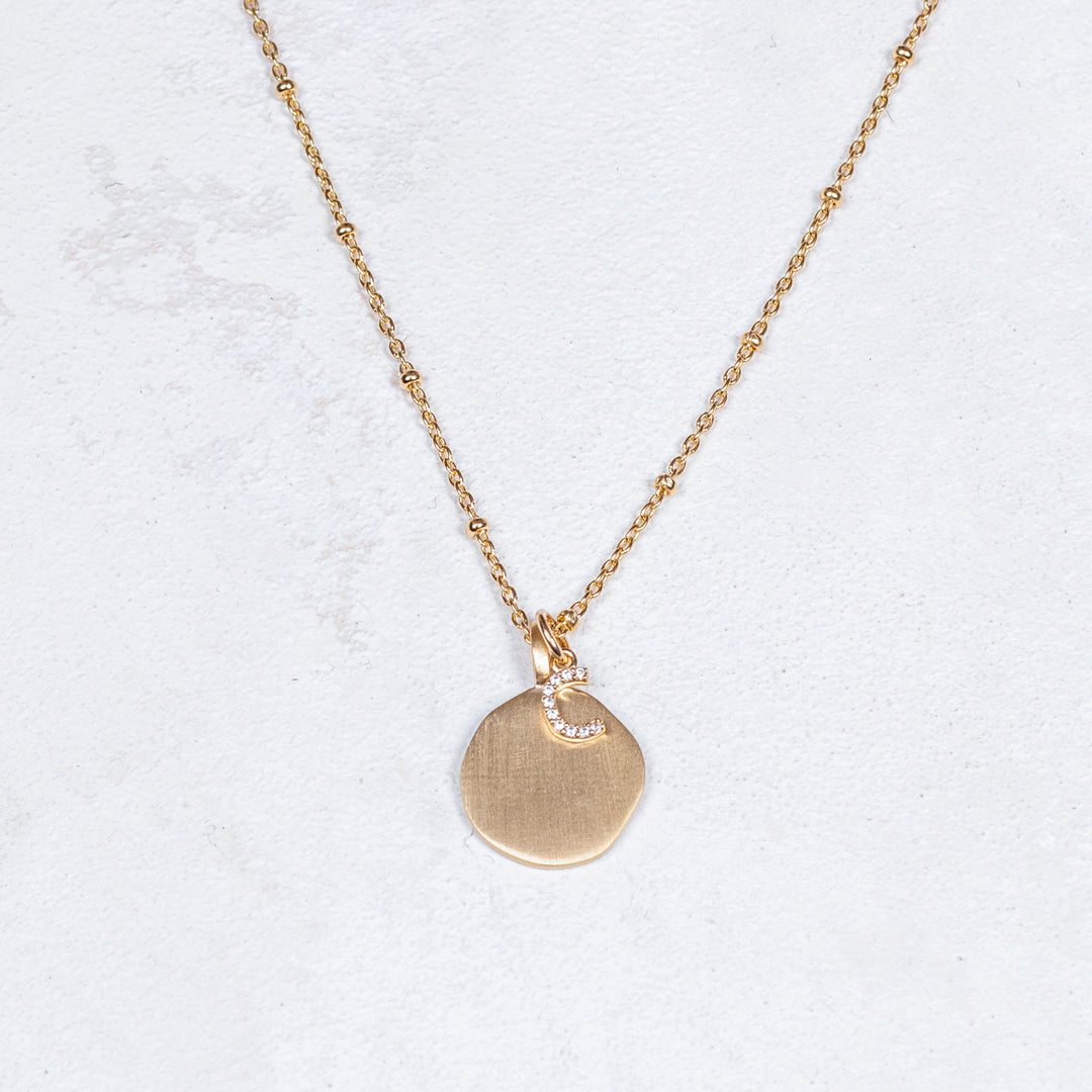 Collier Initiale - Petit modèle avec médaille