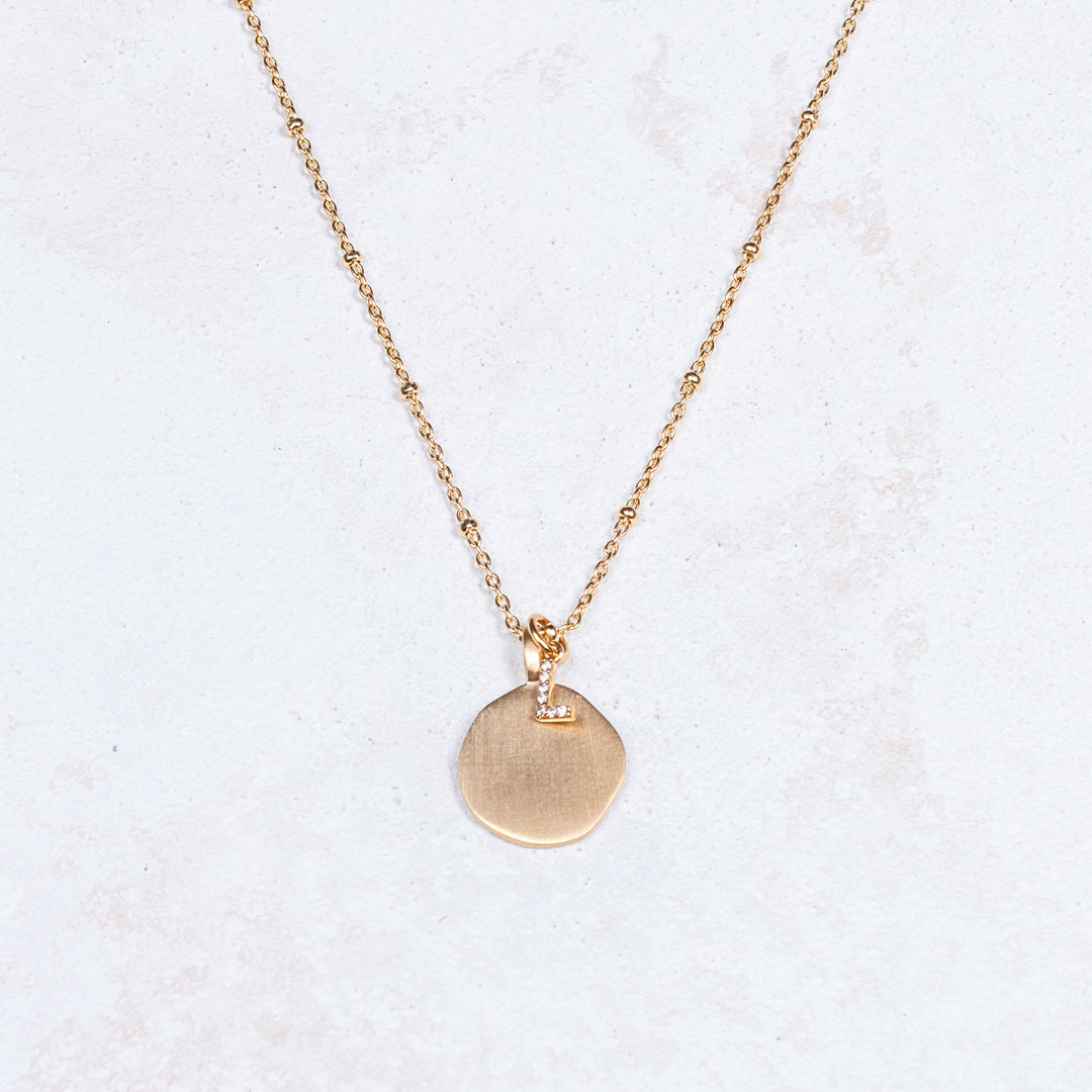 Collier Initiale - Petit modèle avec médaille