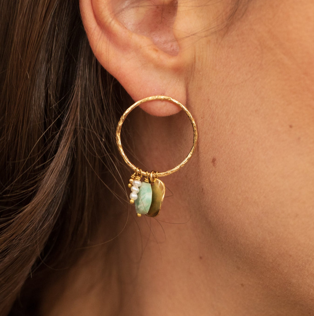 Boucles d'oreilles Manon - Menthe