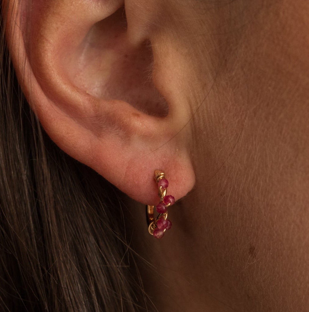 Pendientes Zoé - Modelo grande - Rosa