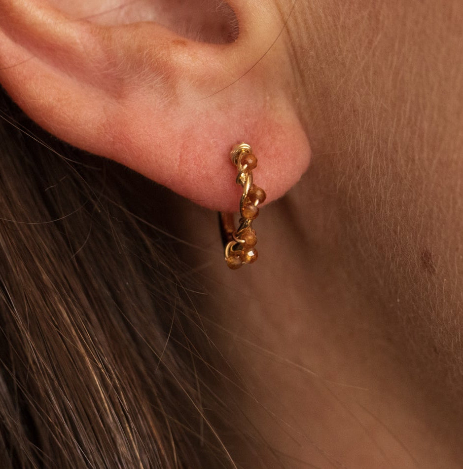 Boucles d'oreilles Zoé - Grand Modèle - Rouille