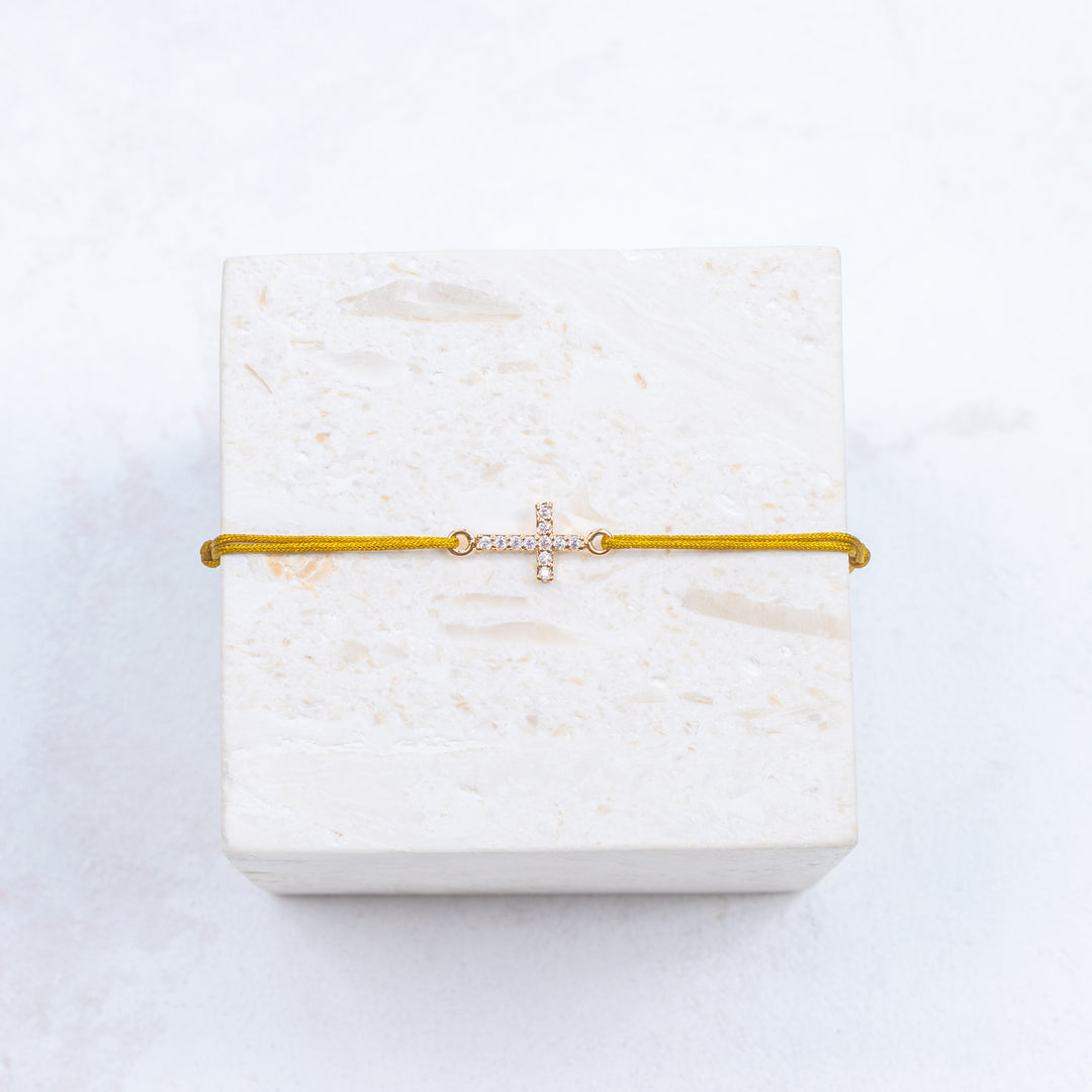 Bracelet Jeanne - Jaune moutarde