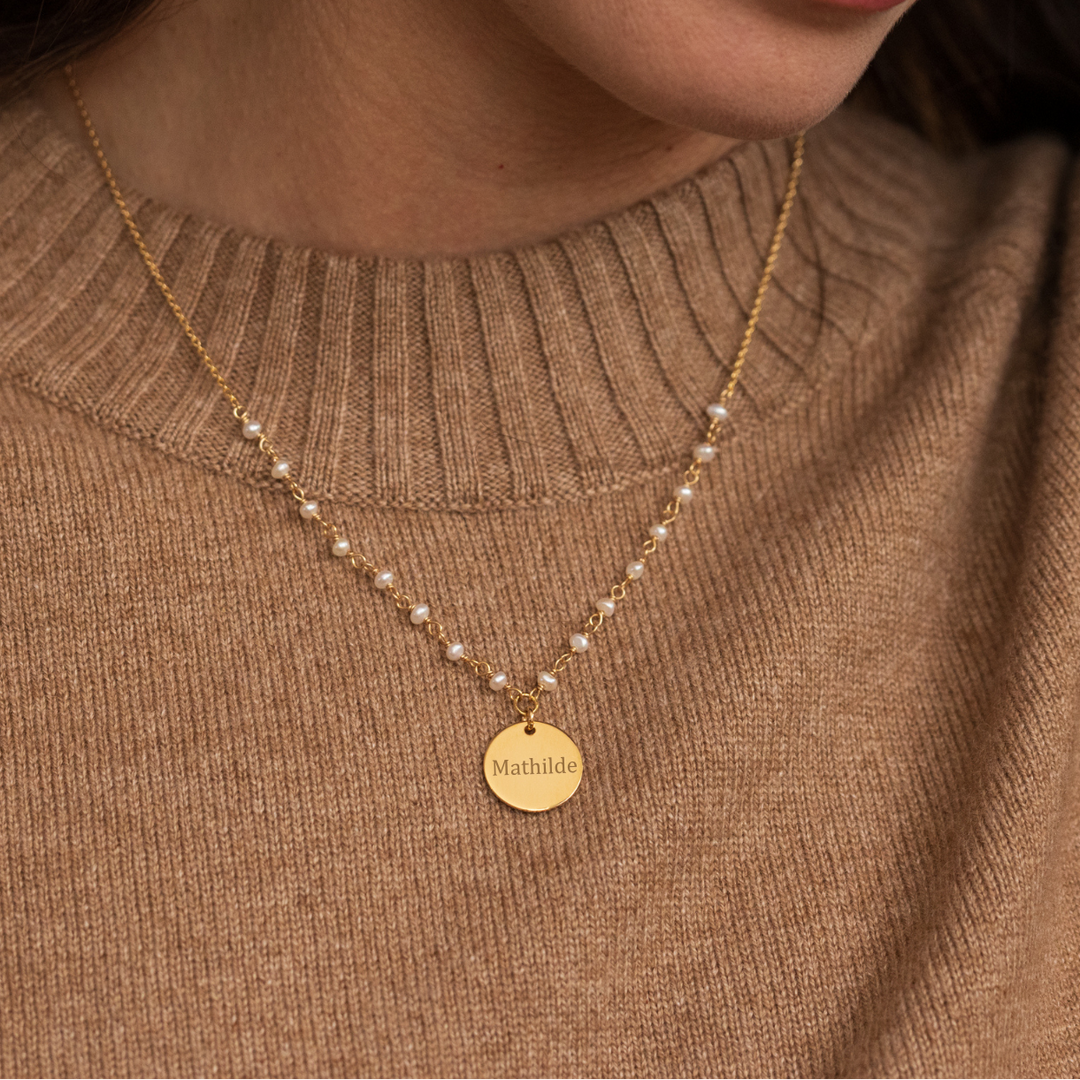 Collier Capucine - Blanc - Personnalisable