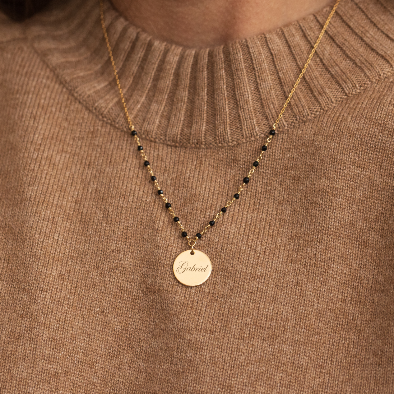 Collana Capucine - Nera - Personalizzabile