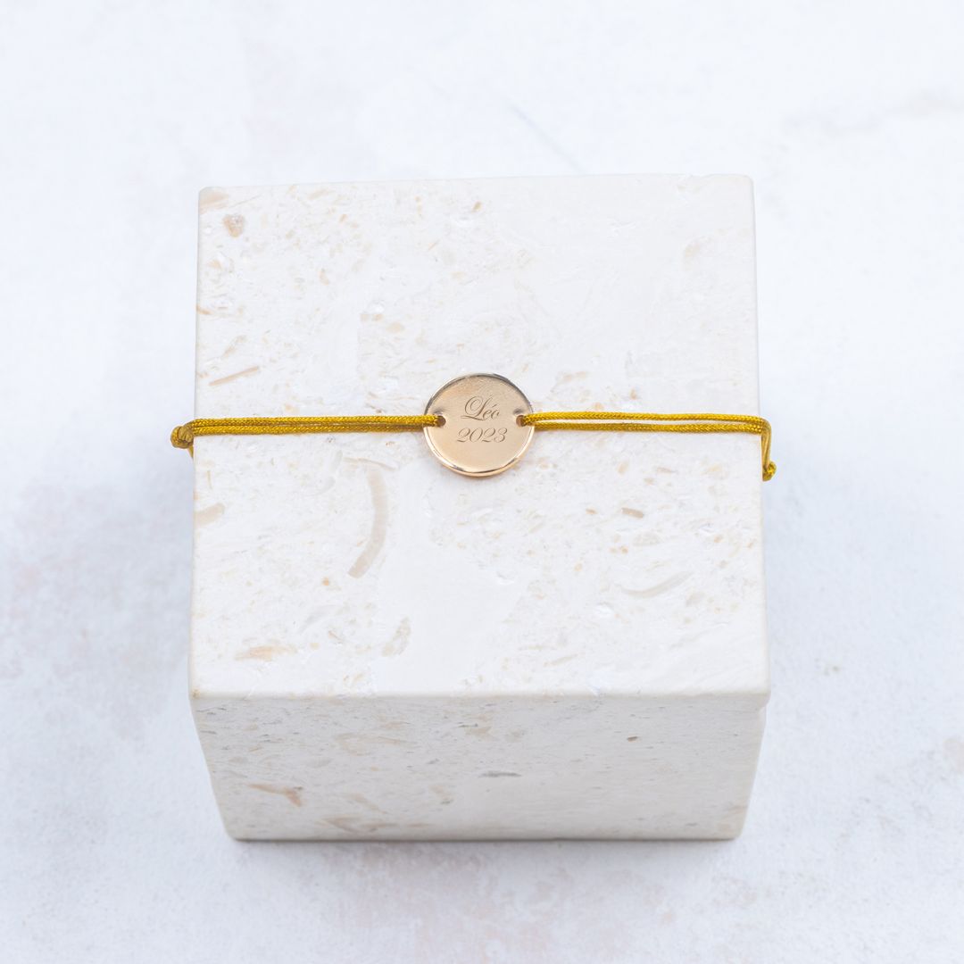 Armband Émile – Personalisierbar – Senfgelb