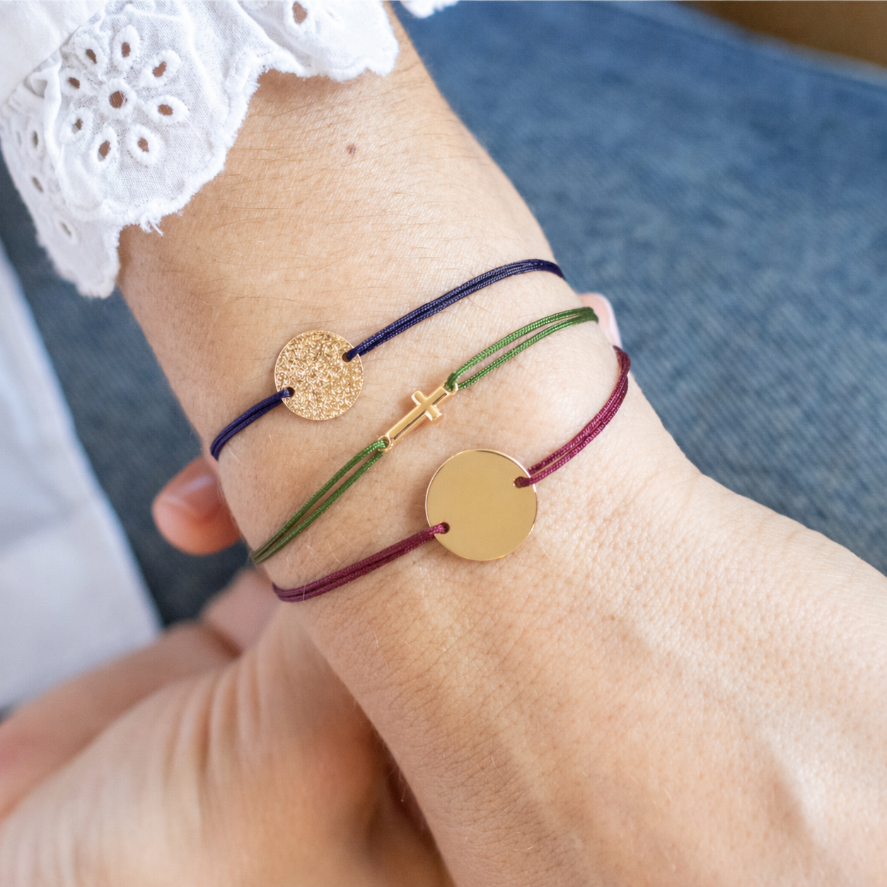 Pulsera Émile - Personalizable - Azul noche