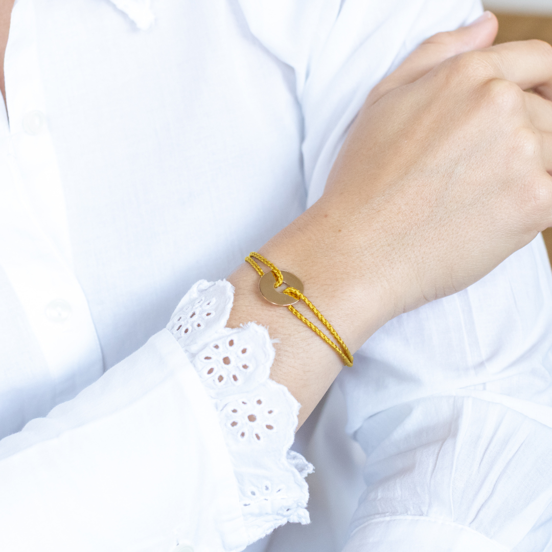 Bracciale Sacha - Personalizzabile - Giallo senape