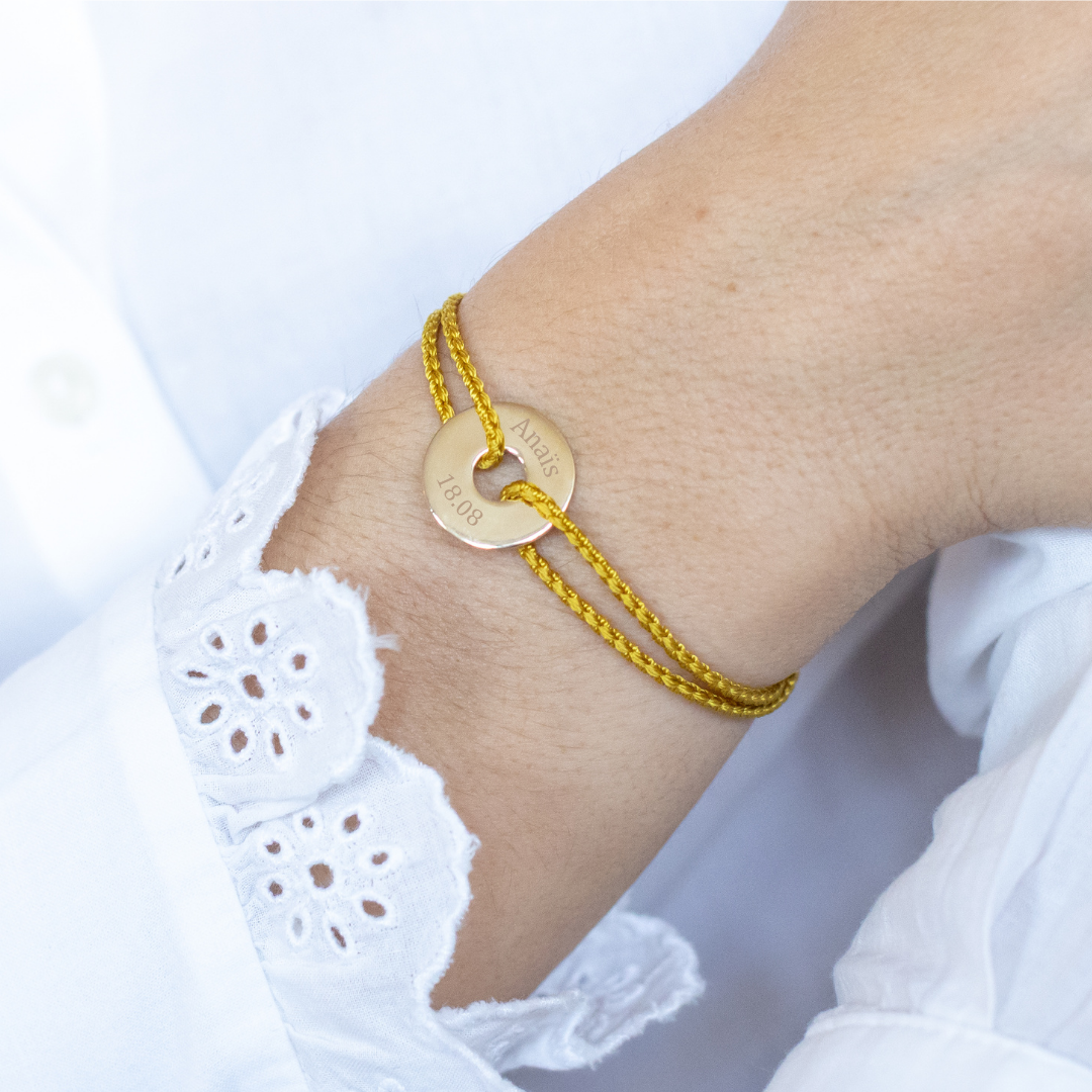 Bracciale Sacha - Personalizzabile - Giallo senape