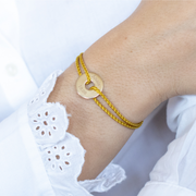 Bracelet Sacha - Personnalisable - Jaune moutarde