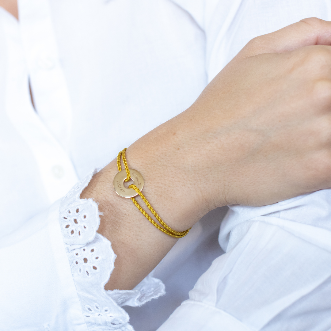 Bracciale Sacha - Personalizzabile - Giallo senape