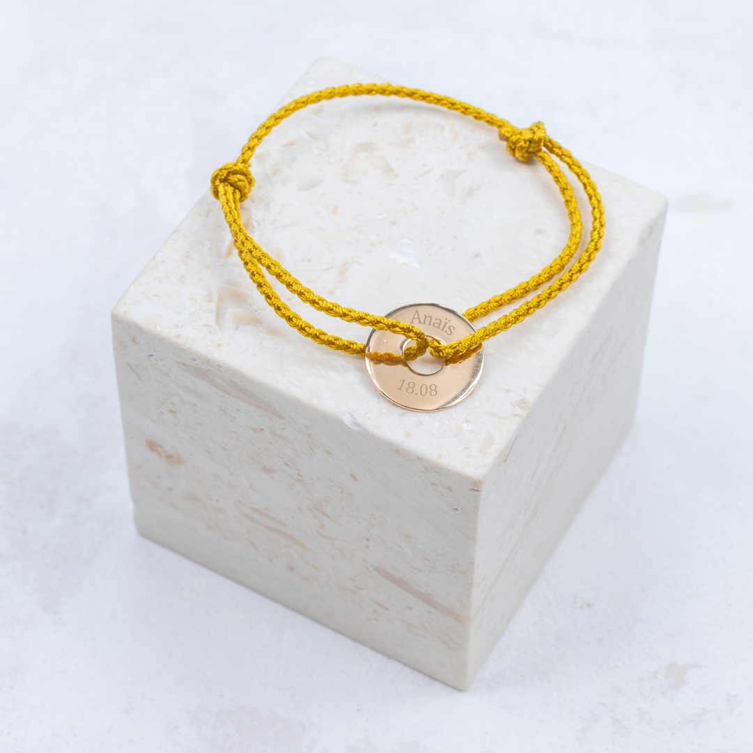 Bracciale Sacha - Personalizzabile - Giallo senape