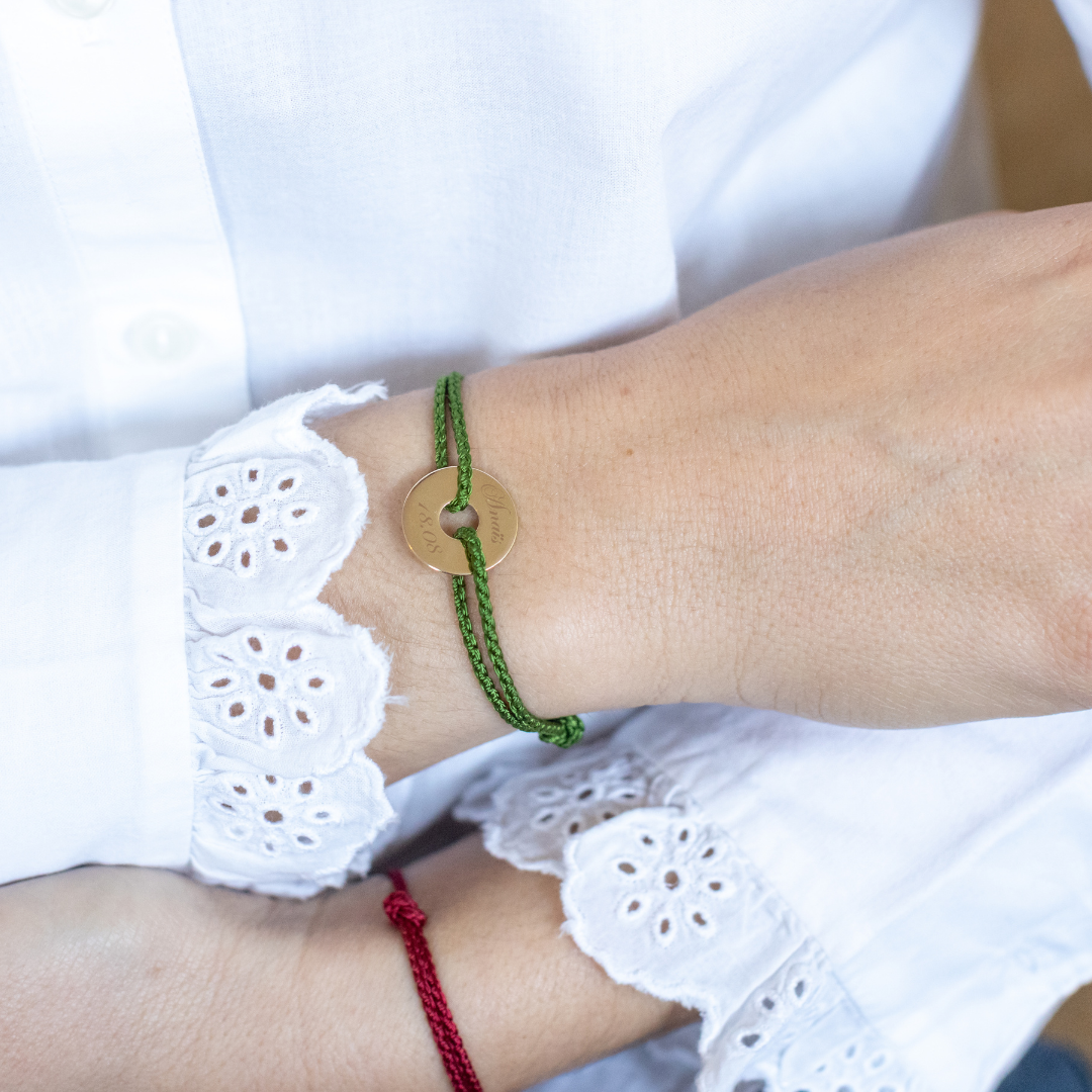 Armband Sacha – Personalisierbar – Grün
