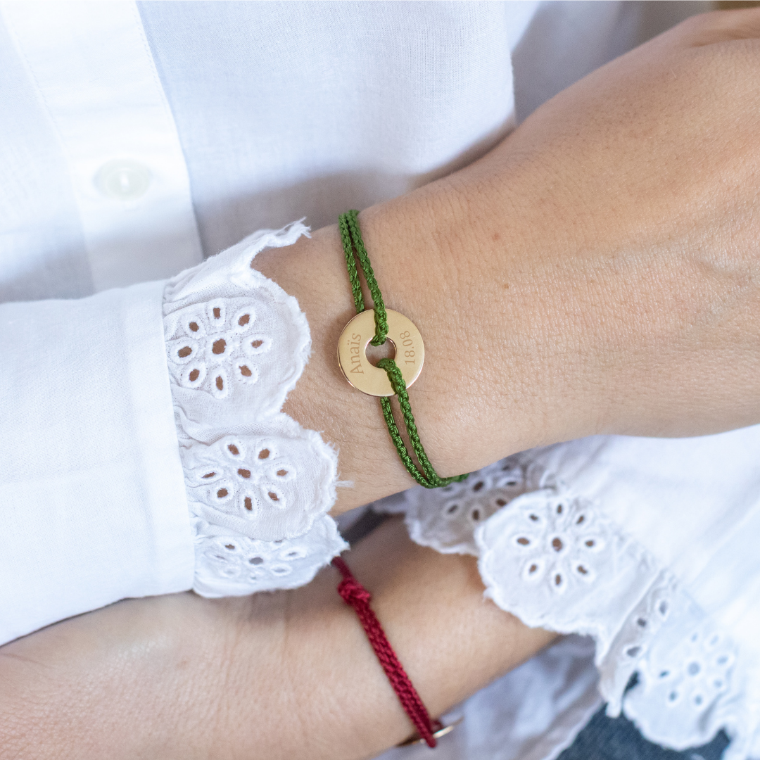 Bracciale Sacha - Personalizzabile - Verde