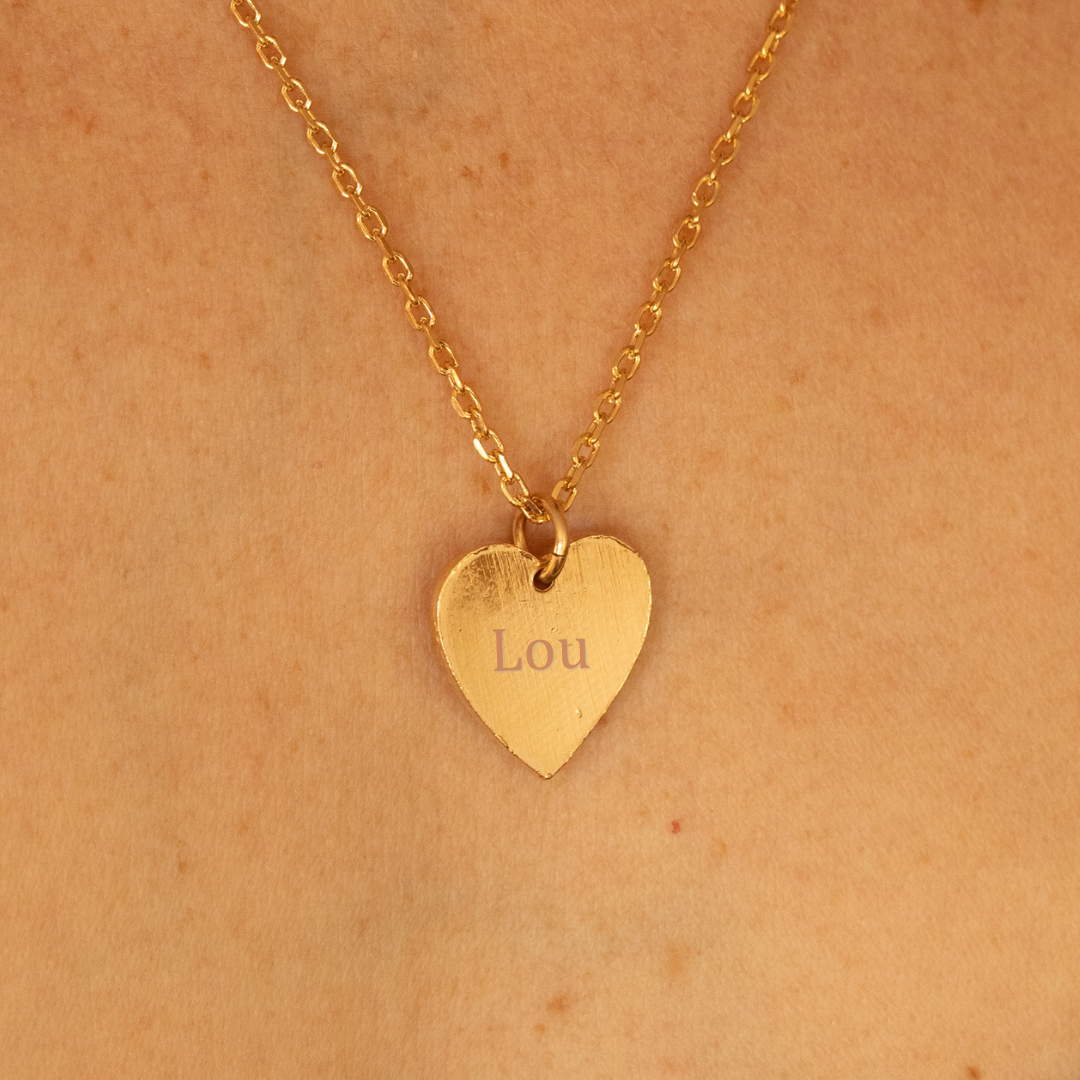 Pendentif plaqué or à graver (offert dès 60€)