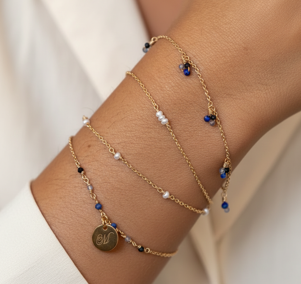 Armband Capucine – Dämmerung – Personalisierbar