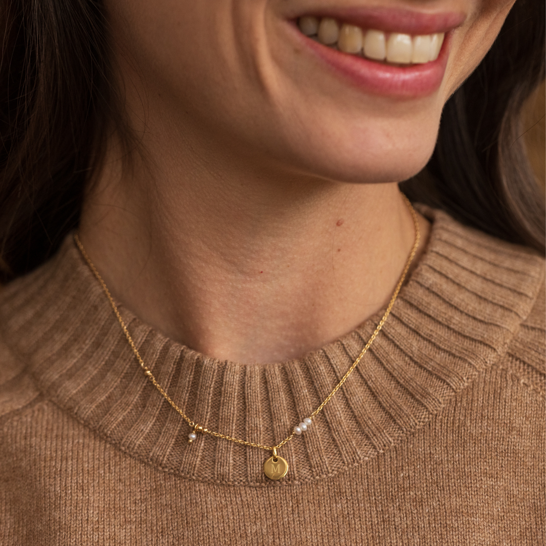 Collier Samuel - Blanc - Personnalisable